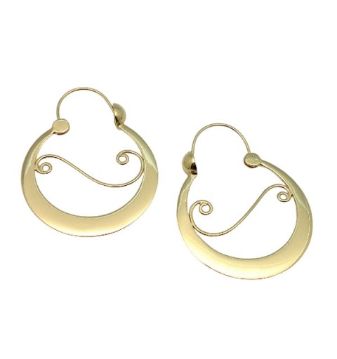 Aros da Fonsagrada earrings in gold-plated silver