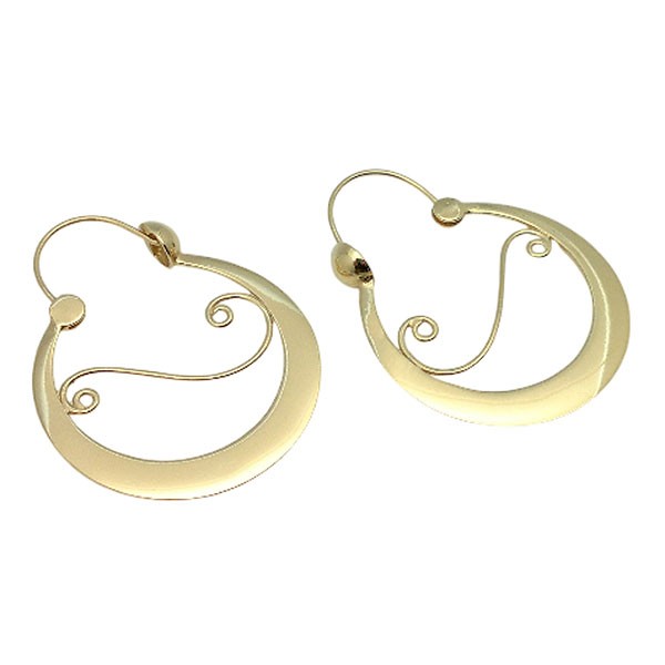 Pendientes Aros da Fonsagrada en plata dorada