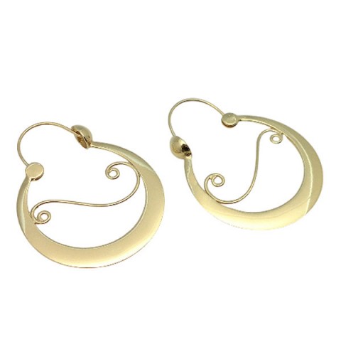 Aros da Fonsagrada earrings in gold-plated silver
