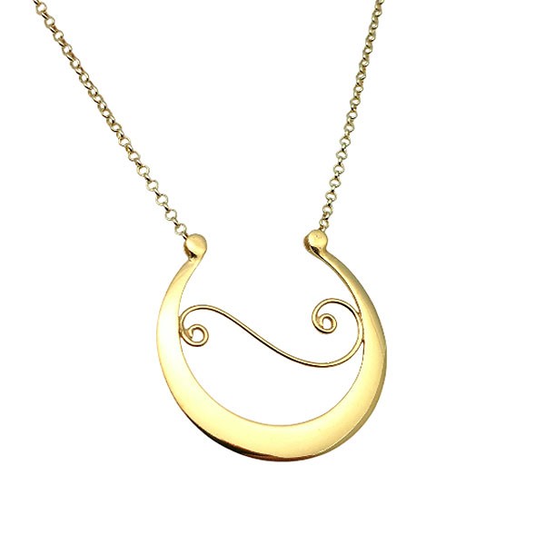 Colgante da Fonsagrada en plata dorada