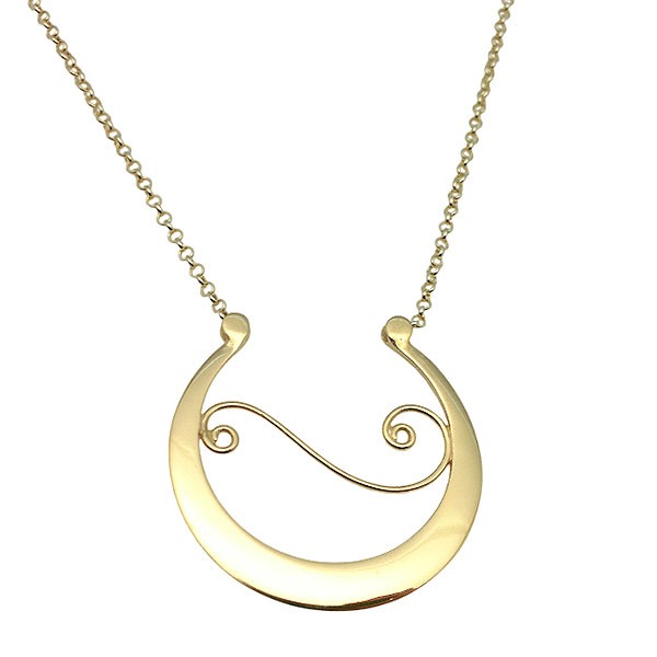 Colgante da Fonsagrada en plata dorada