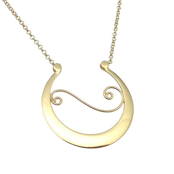 Colgante da Fonsagrada en plata dorada