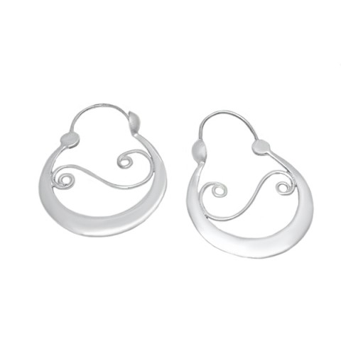 Pendientes Aros da Fonsagrada en plata