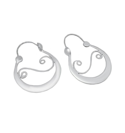 Pendientes Aros da Fonsagrada en plata