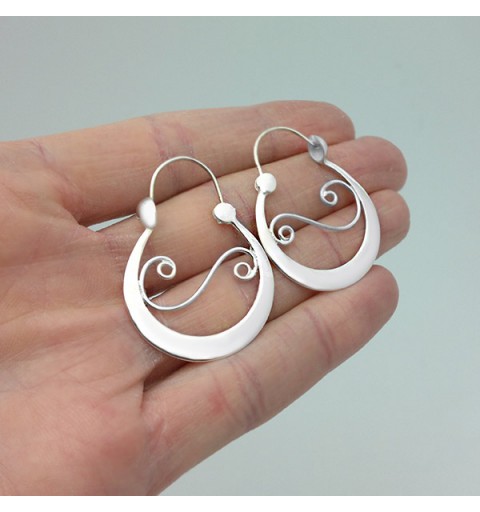 Pendientes Aros da Fonsagrada en plata