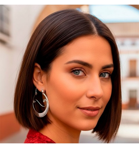 Pendientes Aros da Fonsagrada en plata