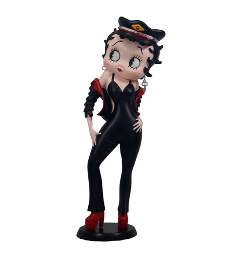 Betty Boop biker figurine, wearing a tight black dress.