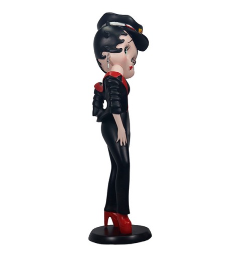 Betty Boop biker figurine, wearing a tight black dress.