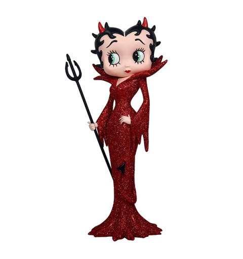 Betty Boop figurine, devilish, in a red dress