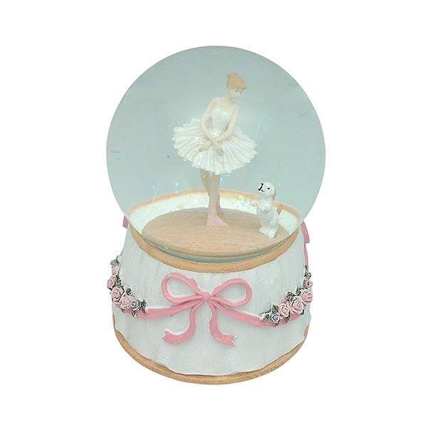 Dancing snow globe and puppy
