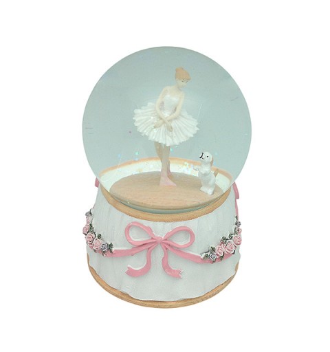 Dancing snow globe and puppy
