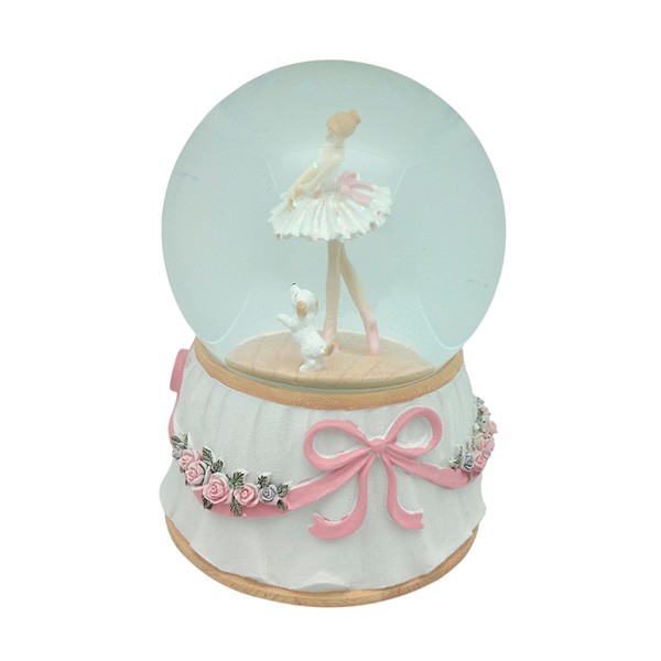 Dancing snow globe and puppy
