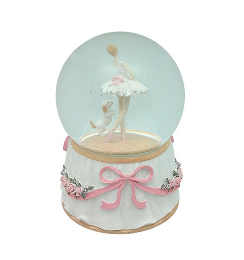 Bola de nieve bailarina y perrito