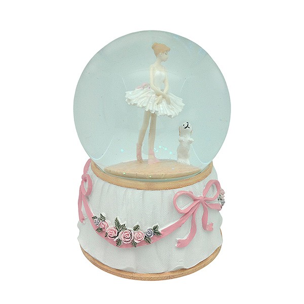 Dancing snow globe and puppy