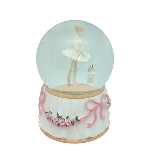 Bola de nieve bailarina y perrito