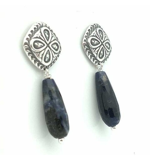 Earrings Sterling Silver and Lapis Lazuli