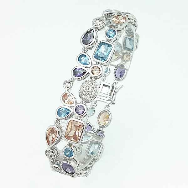 Bracelet silver and cubic zirconia
