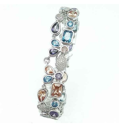 Bracelet silver and cubic zirconia