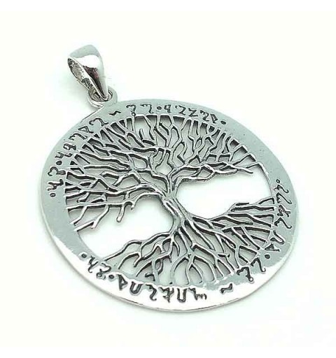 Silver pendant life tree
