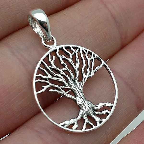 Silver pendant, tree of life