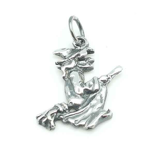 Witch pendant, sterling silver