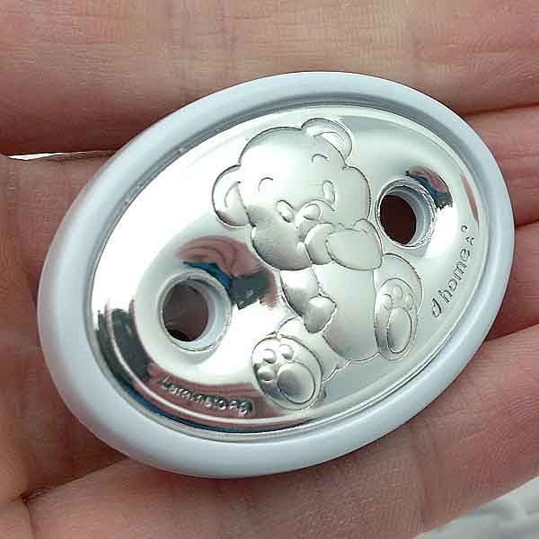 Holds pacifiers white